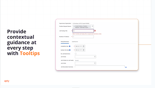 A user interface showing a form for creating a job posting
